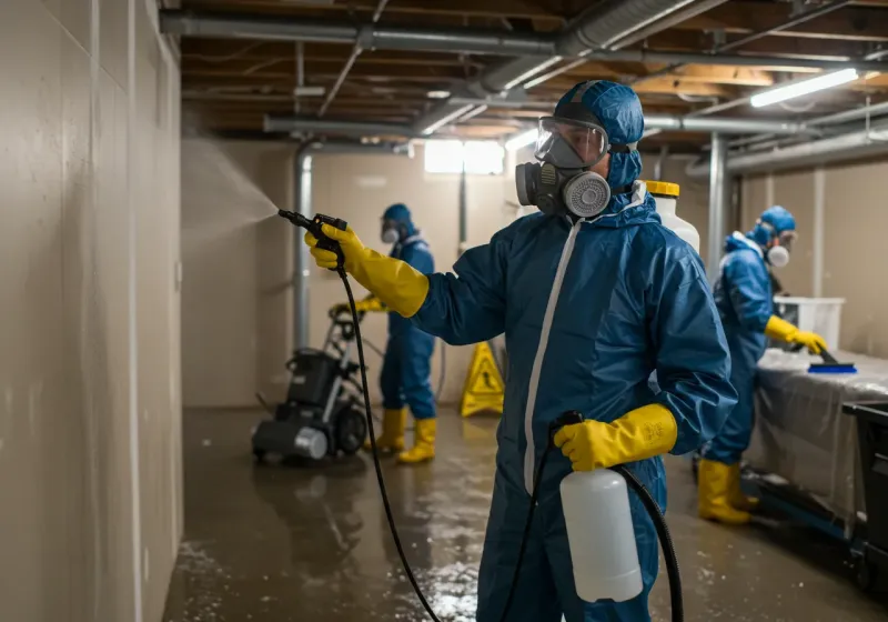 Basement Sanitization and Antimicrobial Treatment process in Chisholm, ME